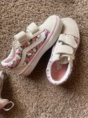 Vans Kids Pink Unicorn Velcro Low-Top Sneakers